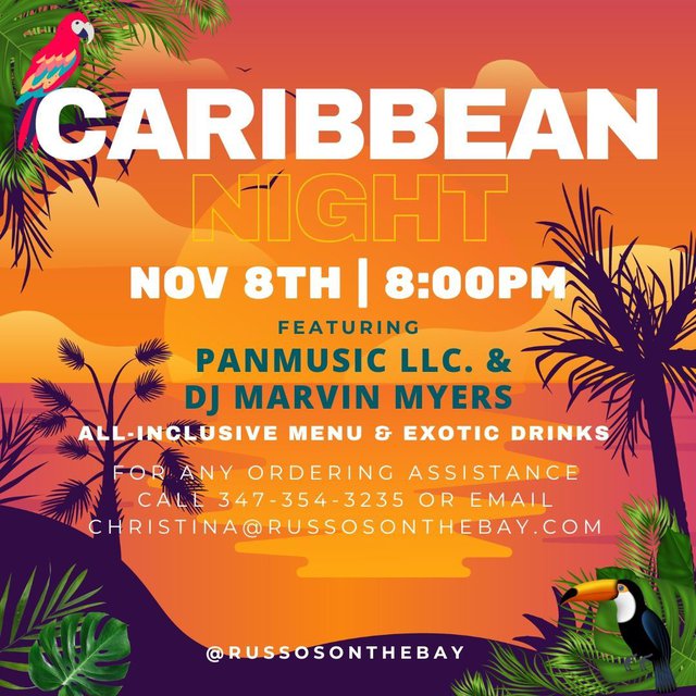 🌴 Don’t miss out on Caribbean Night on November 8t