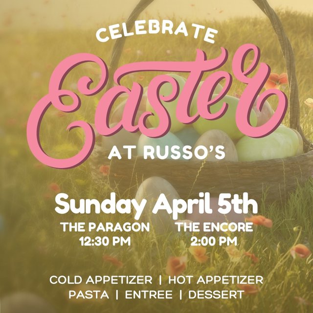 Celebrate Easter in style at Russo’s on the Bay 🐣🌸