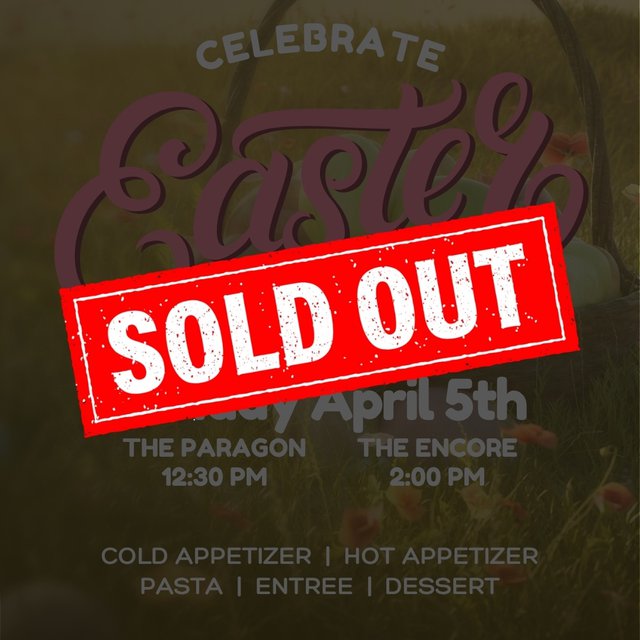 🌸🐣 Easter at Russo’s is officially SOLD OUT! 🐣🌸
W